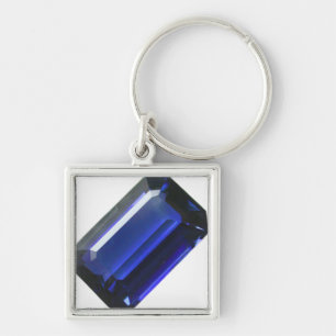 Porte-clés Square Blue Sapphire Keychain