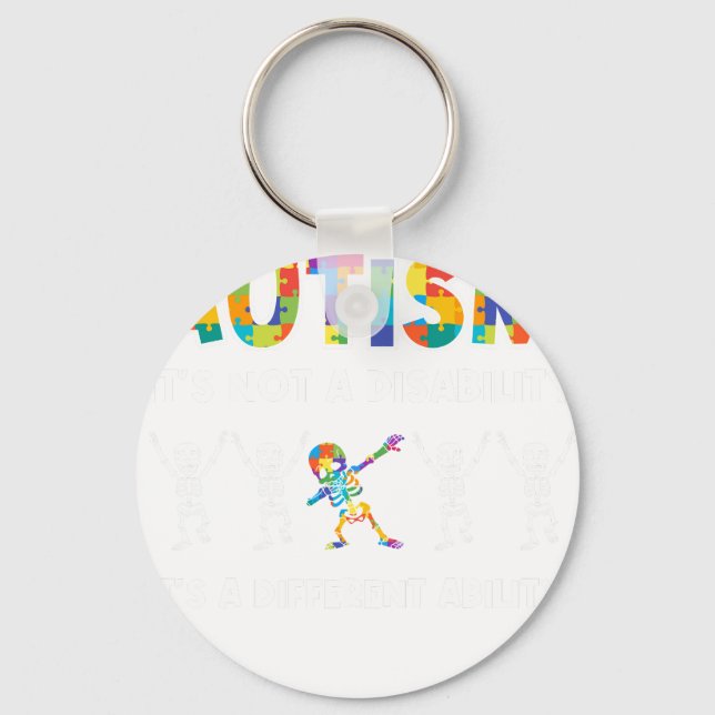 Porte-clés squelette d'autisme (Recto)