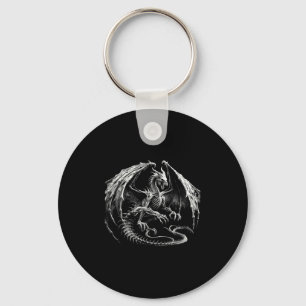 Porte-clés Squelette Dragon Mythique Respirant le Feu Fantast