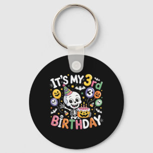 Porte-clés Squelette Halloween 3e anniversaire garçon fille