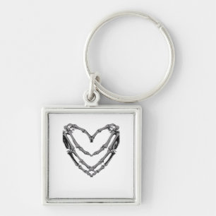 Porte-clés Squelette Mains Coeur Signer Retro Costume Hallowe