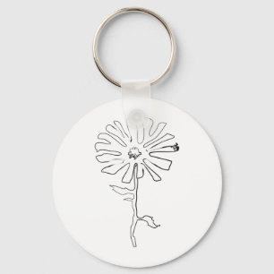 Porte-clés squiggle flower