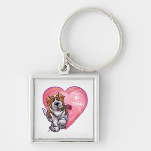 Porte-clés St. Bernard Valentine's Day