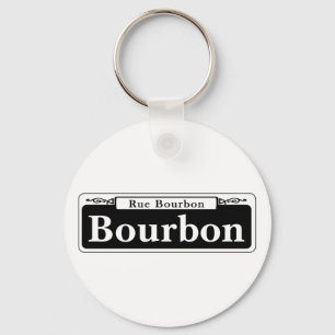 Porte-clés St de Bourbon, plaque de rue de la