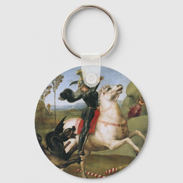 Porte-clés St. George Combattre Dragon Raphael Art (Recto)