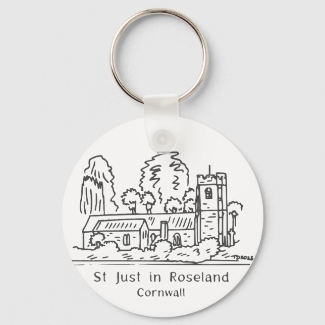 Porte-clés St Just in Roseland church keyring (Recto)