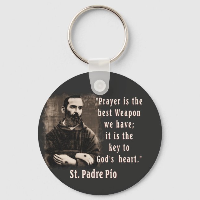 Porte-clés St Padre Pio Catholique Saint A-092721 (Recto)