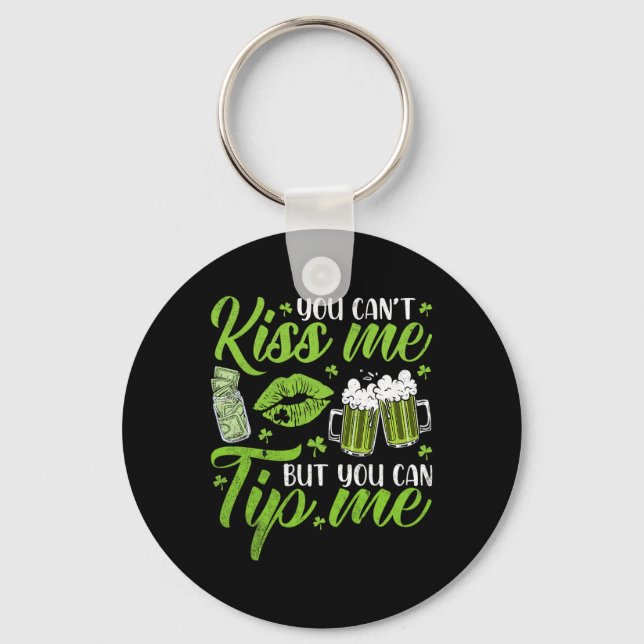 Porte-clés St Patricks Day Lucky Shamrock Serveuse Rtender Wa (Recto)