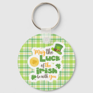 Porte-clés St Patricks Luck of the Irish Plaid Shamrock