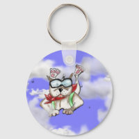 Staffie Smiles - plongeur de ciel - porte - clé