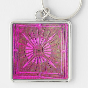 Porte-clés STAR DU MATIN, violet rose