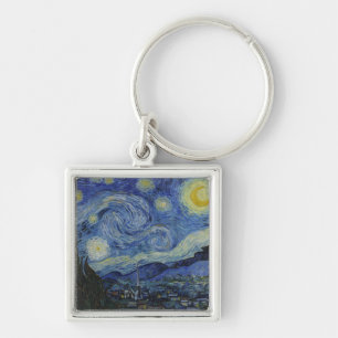 Porte-clés Starry Night & Van Gogh /célèbre art vintage