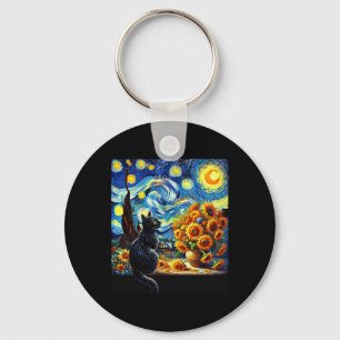 Porte-clés Starry Night Vincent Van Gogh Sunflowers Amoureux