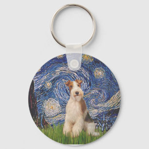 Porte-clés Starry Night - Wire Fox Terrier 3