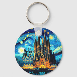 Porte-clés Starry Sagrada Familia Barcelona