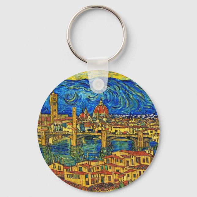 Porte-clés Starry Starry Night Florence Italie (Recto)