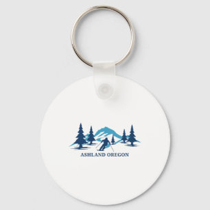 Porte-clés Station de ski d'Ashland Oregon Skieur Ski