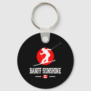 Porte-clés Station de ski de Nff Sunshine Canada Montagnes Ro