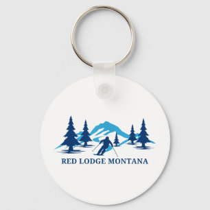 Porte-clés station de ski red lodge montana skieur