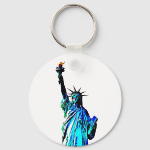 Porte-clés Statue bleue de Lady Liberty