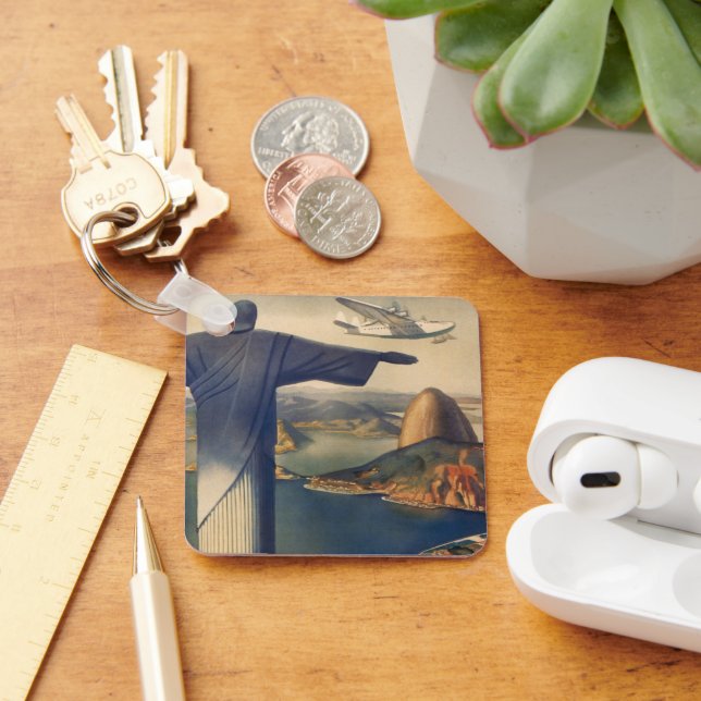 Porte-clés Statue du Christ Rédempteur, Rio De Janeiro, Brési (Bureau)