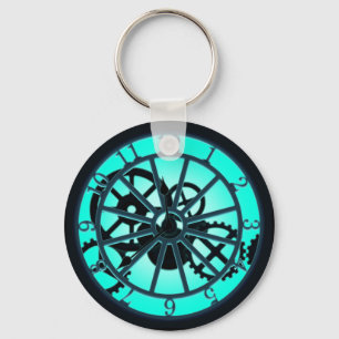 Porte-clés Steampunk Gothic Ironwork Clock With Visible Gears