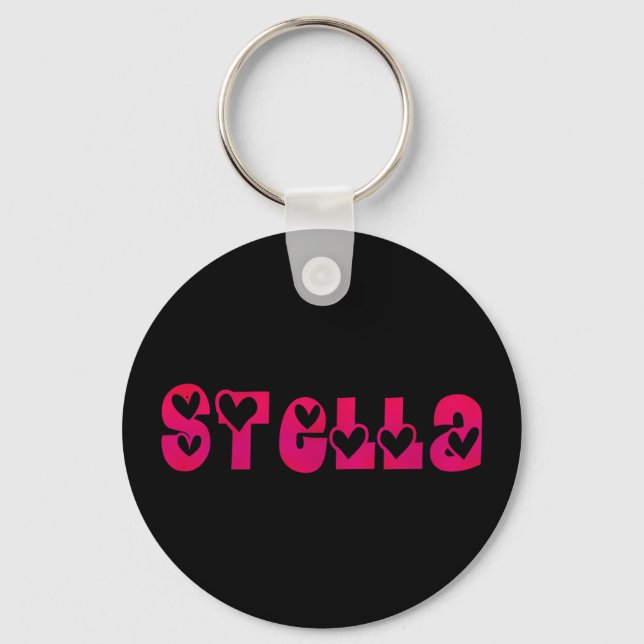 Porte-clés Stella dans les coeurs (Recto)