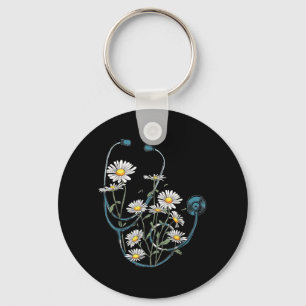 Porte-clés Stéthoscope Fleur de Pâquerette École d'Infirmière