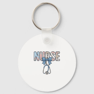 Porte-clés Stéthoscope Nurse Bow Floral Vintage