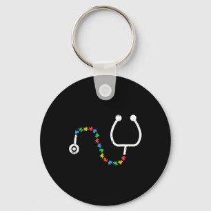 Porte-clés Stethoscope Sensibilisation sur l'autisme Médicale