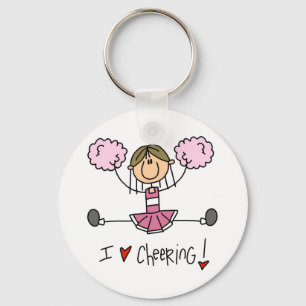 Porte-clés Stick rose Pom-pom girl T-shirts et cadeaux
