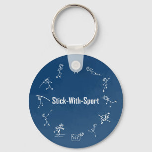 Porte-clés Stick-With-Sport Track et Clavier de terrain Marin