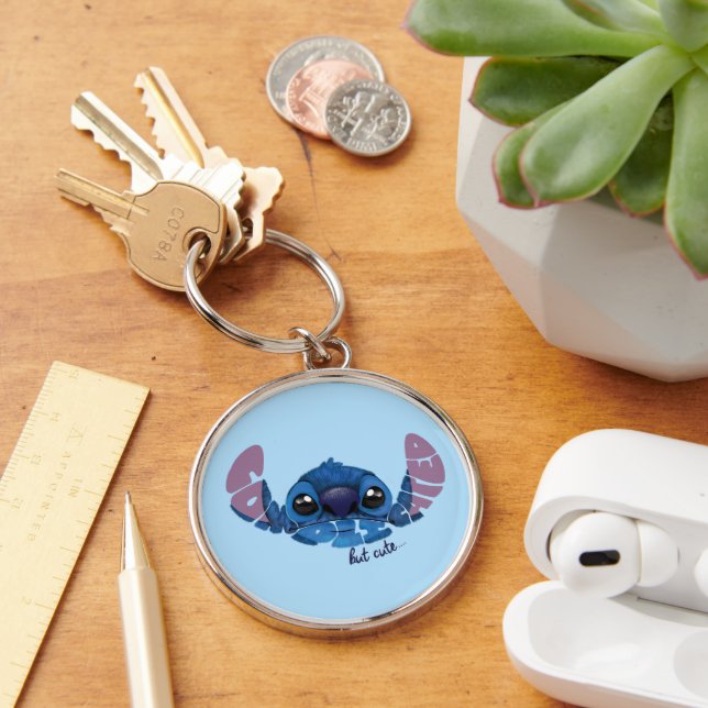 Porte-clés Stitch Compliqué, mais mignon - Une touche de malh (Bureau)