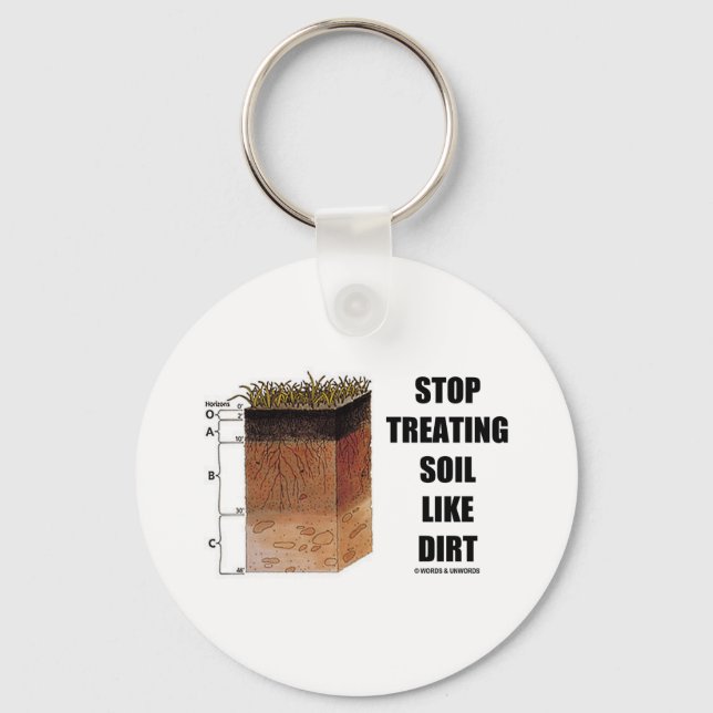 Porte-clés Stop Treating Soil Like Dirt (Recto)