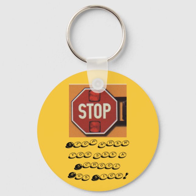 Porte-clés Stoparm, arrêtez quand vous voyez un panneau d'aut (Recto)