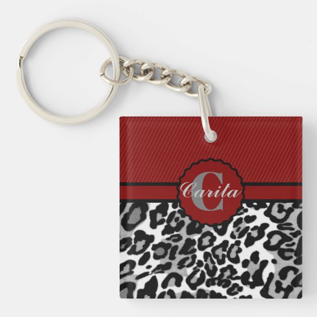 Porte-clés Stripes personnalisées et Porte - clé acrylique lé (Devant)