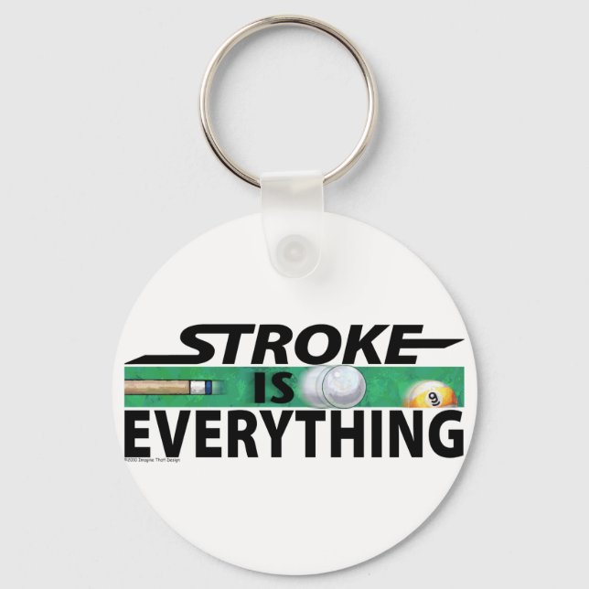 Porte-clés Stroke is Everything 9 Ball (Recto)