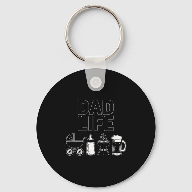 Porte-clés Stroller Bottle Grill Beer Adorable Father Dad Lif (Recto)