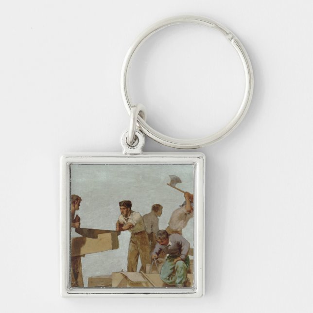 Porte-clés Structure en bois (Devant)