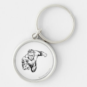 Porte-clés Style comique - Bague devant, noir et blanc