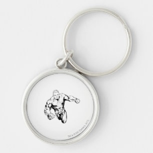 Porte-clés Style comique - Lanterne verte, noir et blanc