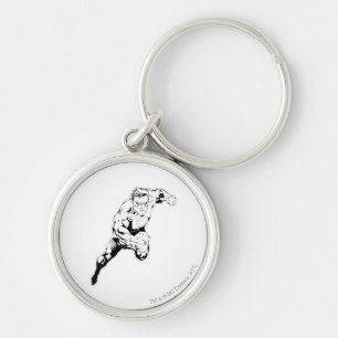 Porte-clés Style comique - saut rapide, noir et blanc