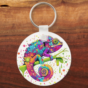 Porte-clés Style d'aquarelle des teintures Chameleon