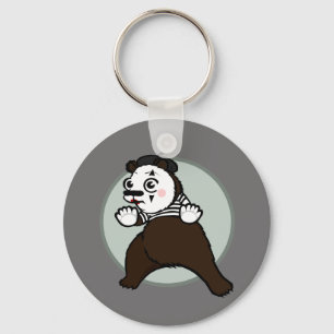 PORTE-CLÉS STYLE DE DESSIN GRIZZLY PORTER MIME ROUND PORTE - 