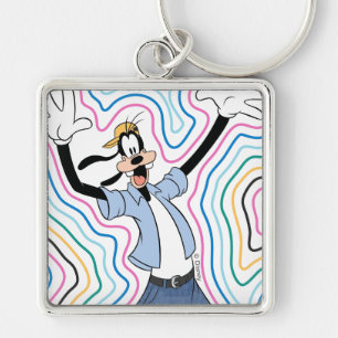Porte-clés Style de rue graphique rétro rayonnant de Goofy