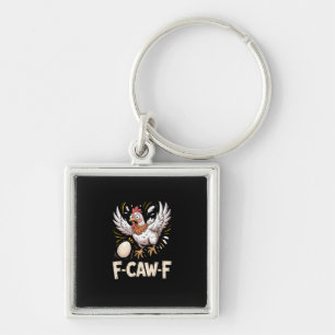 Porte-clés Style décontracté créatif de poule drôle F Caw F