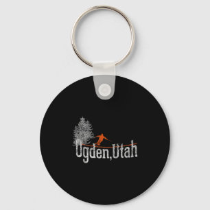 Porte-clés Style Ogden Utah ski Vintage des années 1980