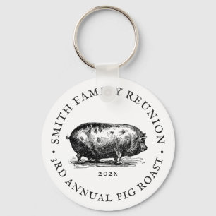 Porte-clés Style vintage   Événement de rôti de porc   Réunio