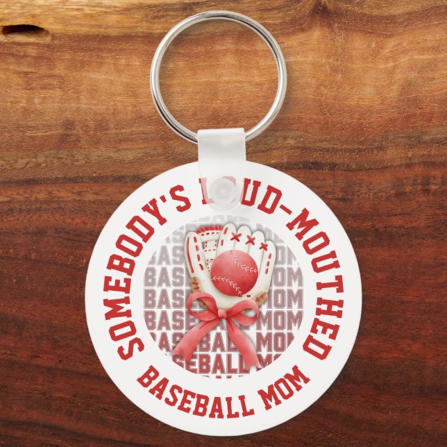 Porte-clés Stylish Fun LOUD-MOUTHED BASEBALL MOM (Recto)