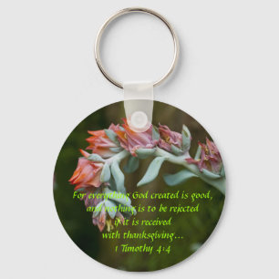 Porte-clés Succulent fleurissant